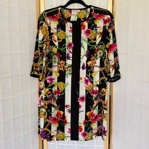 Juicy Couture Silk Black & White Stripe Dress